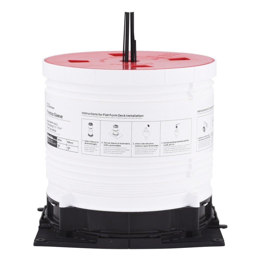 HoldRite HFP-H6-S 6 in. ID HydroFlame Pro Series Hollow Telescoping Deck Sleeve with Water Seal - 2