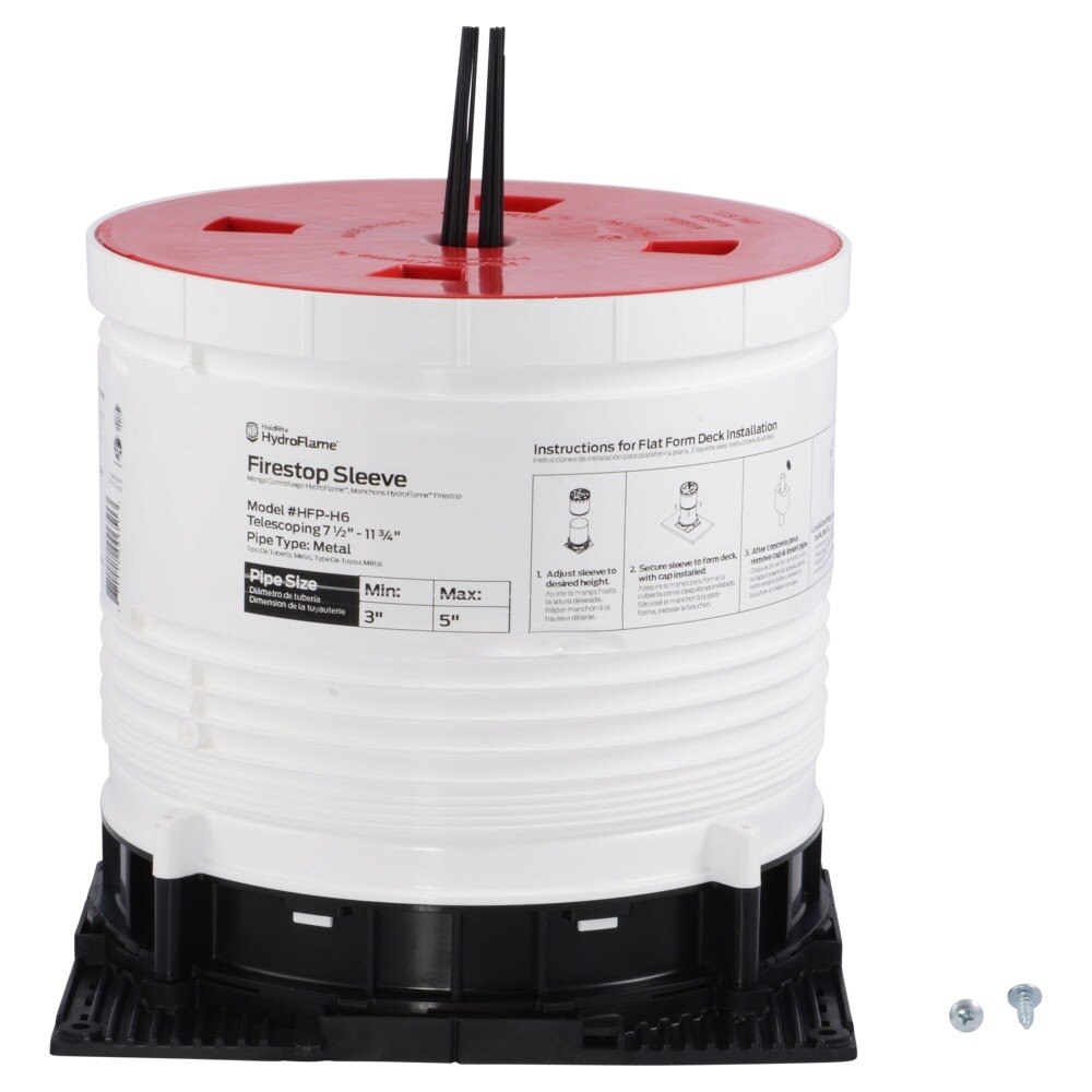 HoldRite HFP-H6 HydroFlame Pro Hollow Telescoping Deck Sleeve 6 in. ID 7-1/2 in. to 11-3/4 in. Tall - 3