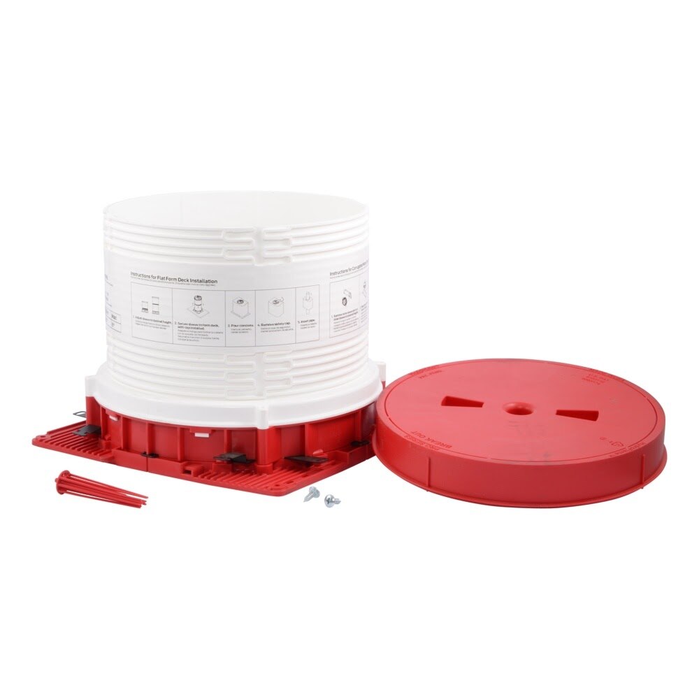 HoldRite HFP-P6B HydroFlame Pro Series Firestop Deck Sleeve for 5 in. to 6 in. Plastic or Metal Pipe 7-1/4 in. to 8 in. Tall with Adjustable Cap - 3