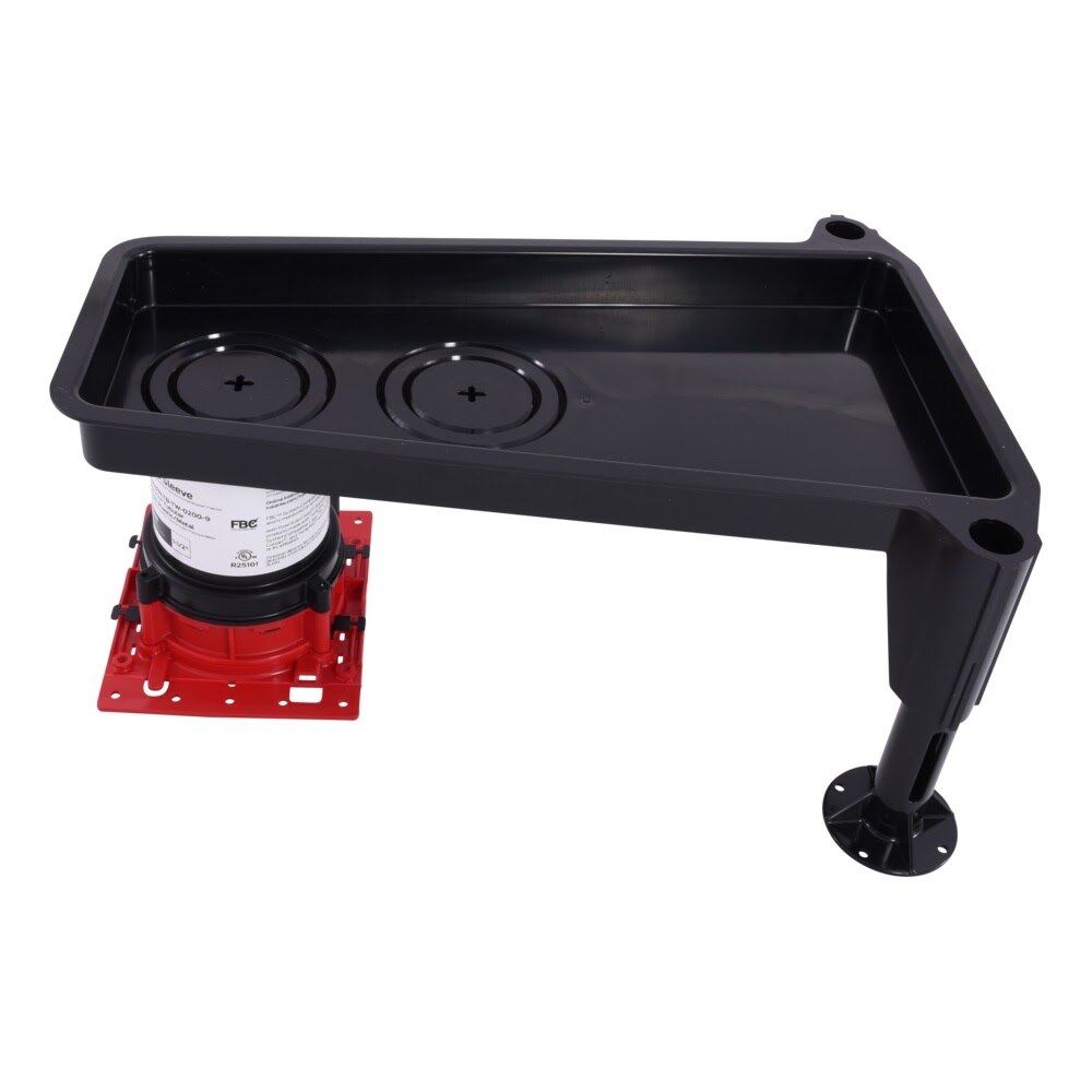 HoldRite HFPLTB-TW-0200-9 HydroFlame Pro Long Tub Box 1-1/2 in OD Drain 2 in Sleeve 9 in Tall - 3