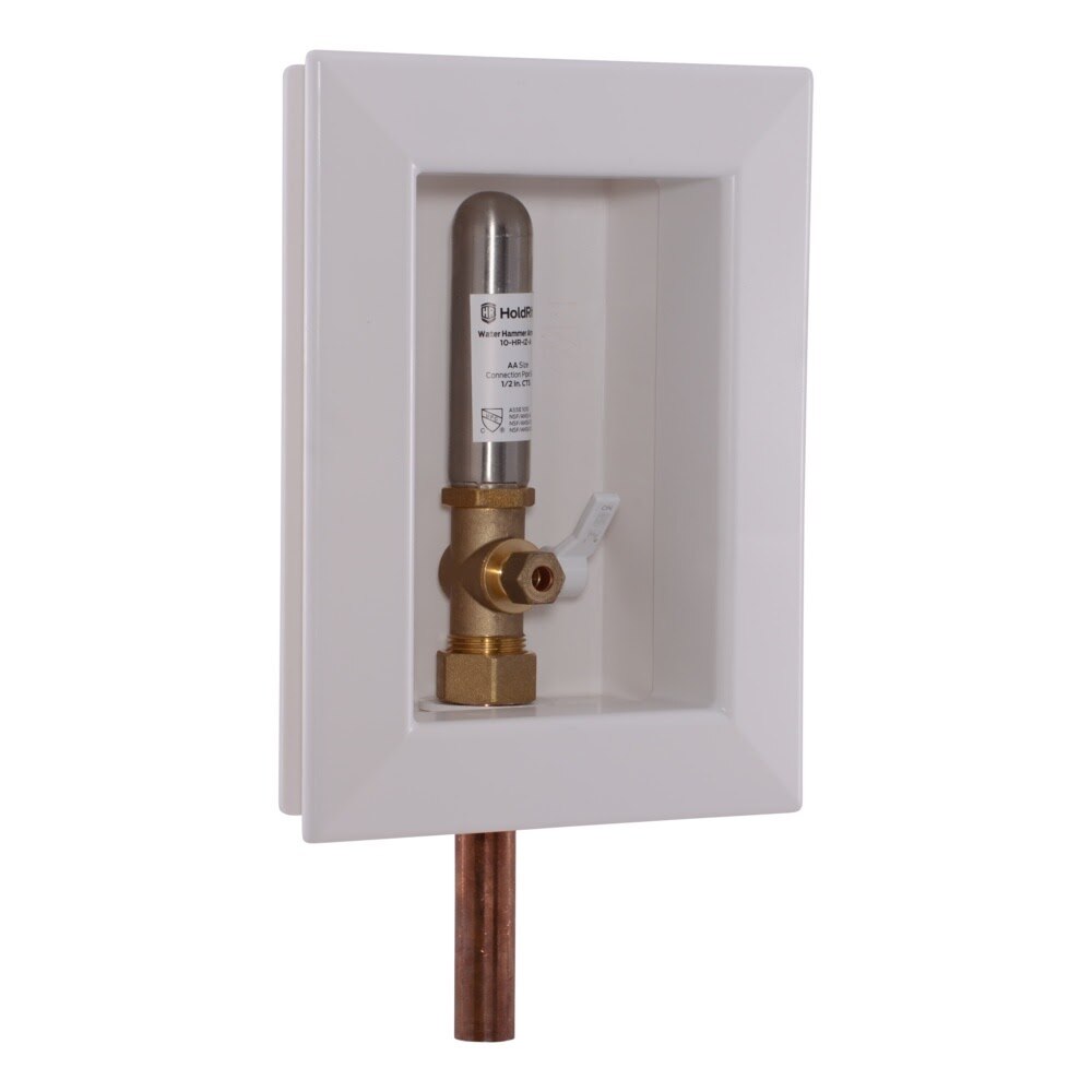 HoldRite HR-IMA-M-0 1/2 in. Copper x 1/4 in. Compression Ice Maker Box with Water Hammer Arrestor