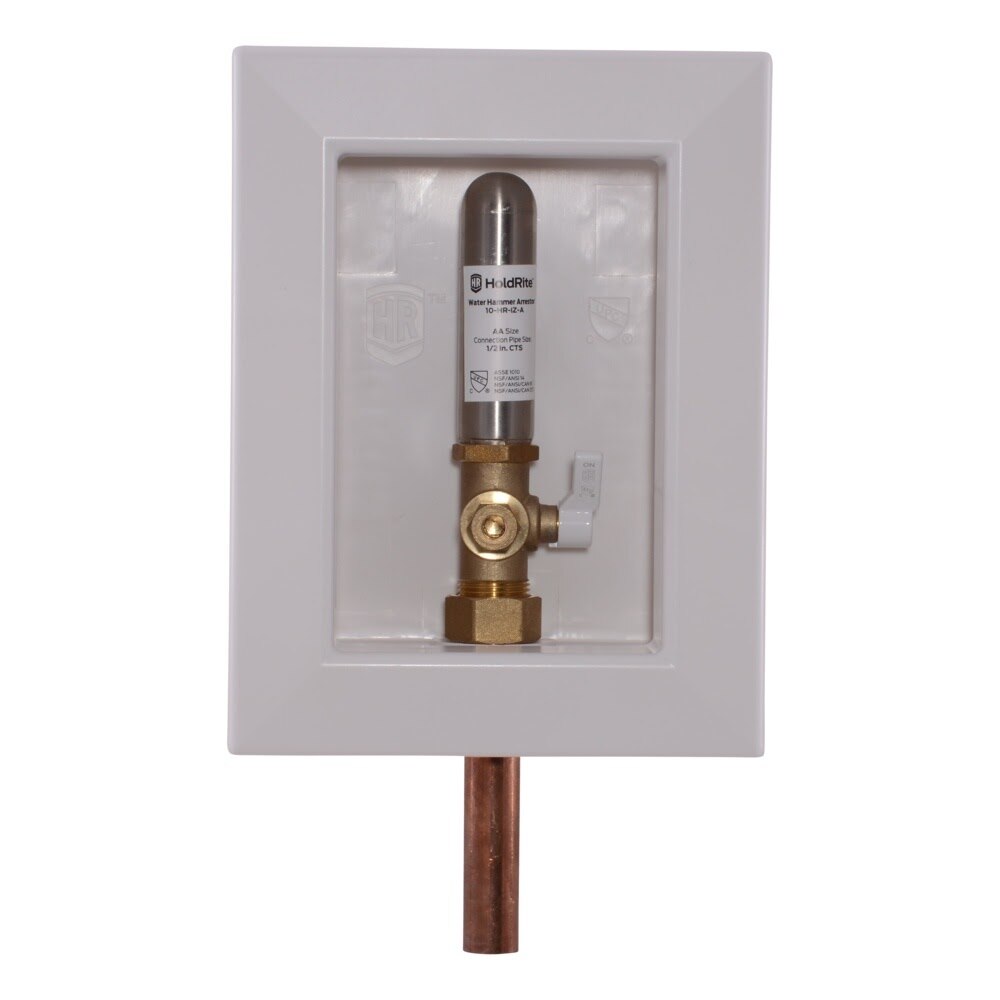 HoldRite HR-IMA-M-0 1/2 in. Copper x 1/4 in. Compression Ice Maker Box with Water Hammer Arrestor - 2