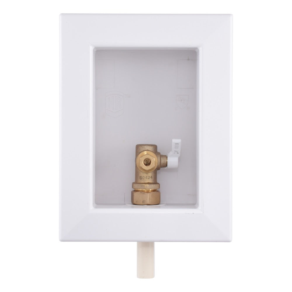 HoldRite HR-IMR-C-0 Fire Rated Ice Maker Outlet Box with 1/2 in CPVC x 1/4 in Compression Valve - 2