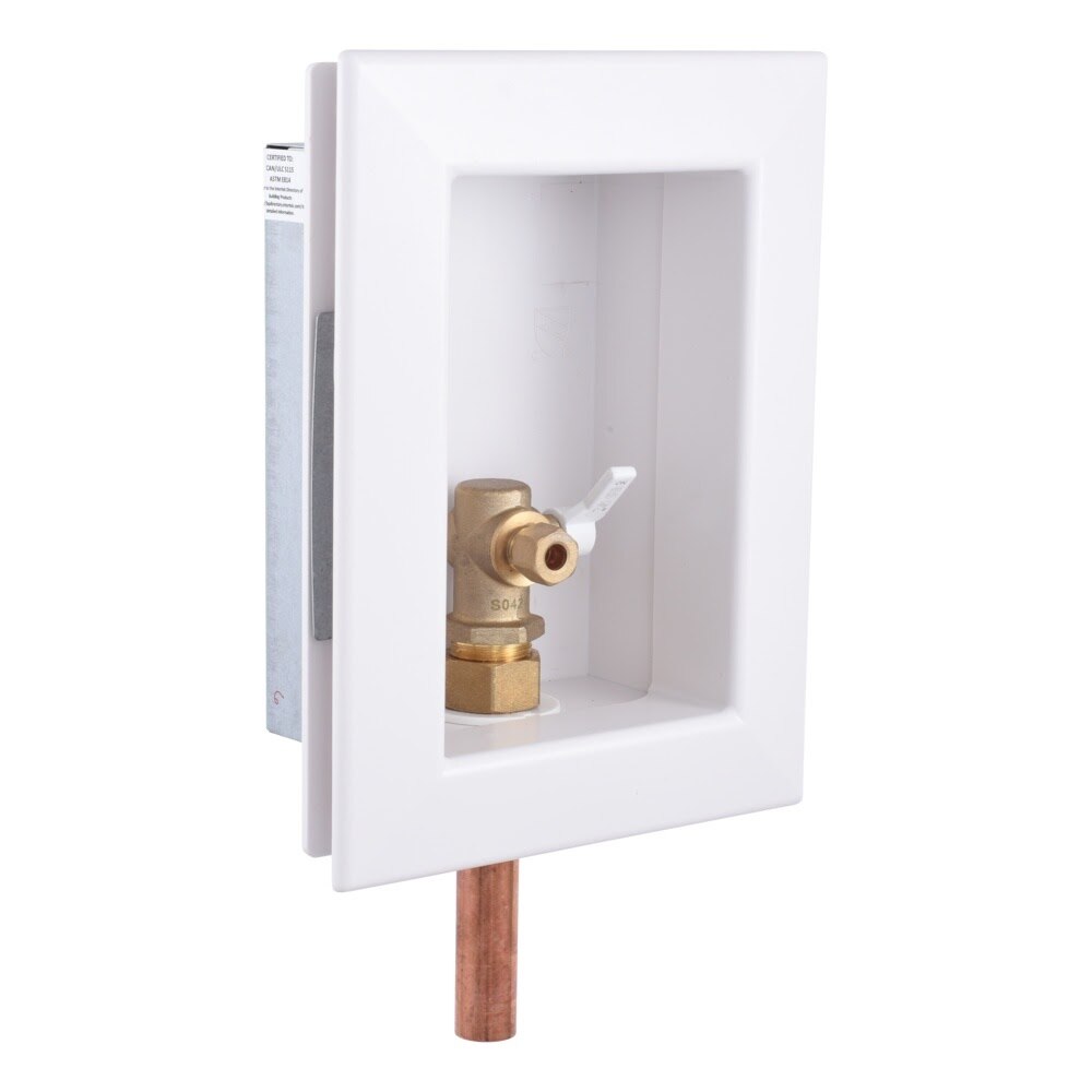 HoldRite HR-IMR-M-0 Fire Rated Ice Maker Outlet Box with 1/2 in. Copper x 1/4 in. Compression