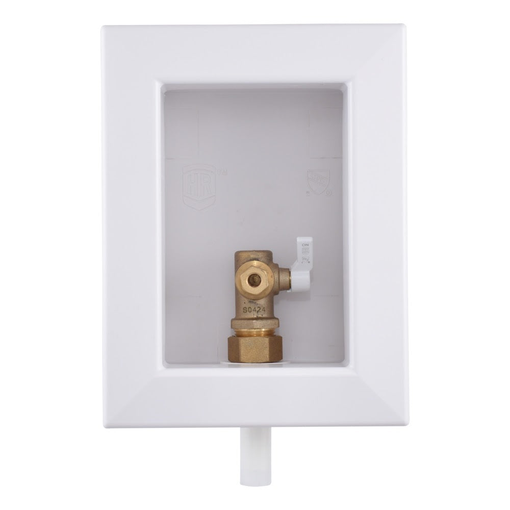 HoldRite HR-IMR-P-0 1/2 in. PEX x 1/4 in. Compression Fire Rated Ice Maker Outlet Box - 2