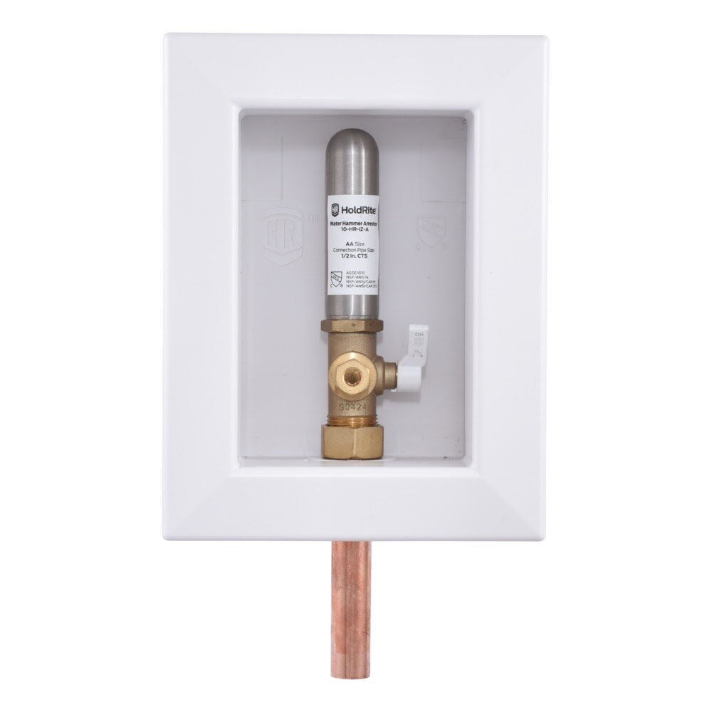 HoldRite HR-IMRA-M-0 Fire Rated Ice Maker Outlet Box with Arrestor Copper 1/2 in x 1/4 in Comp - 2