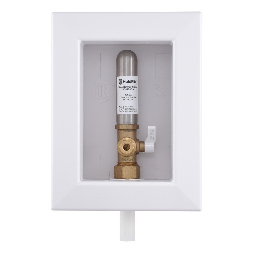 HoldRite HR-IMRA-P-0 Fire Rated Ice Maker Outlet Box with Arrestor PEX 1/2 in x 1/4 in Compression - 2