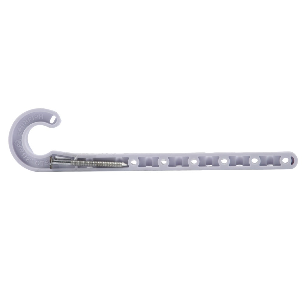 HoldRite P-JHOOK050CTS 1/2 in. Plastic Adjustable J-Hook Pipe Hanger 6 in. Length with Nail - 2