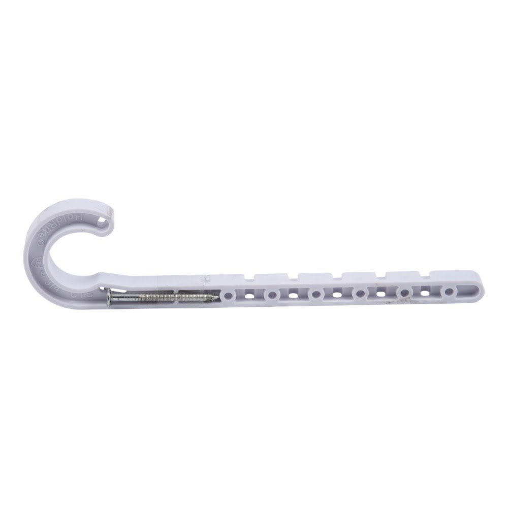 HoldRite P-JHOOK075CTS 3/4 in. Plastic Adjustable J-Hook Pipe Hanger with Nail 6.5 in. Length