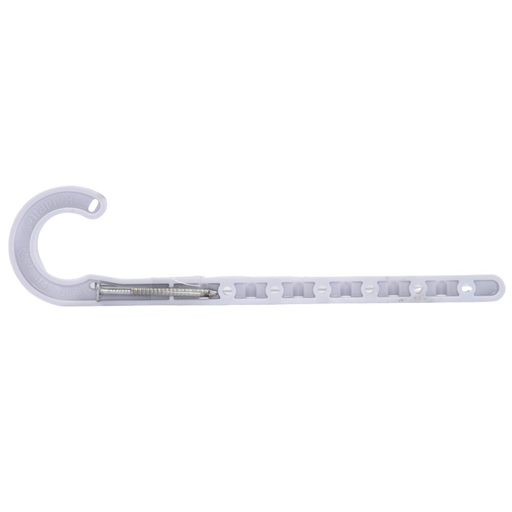 HoldRite P-JHOOK075CTS 3/4 in. Plastic Adjustable J-Hook Pipe Hanger with Nail 6.5 in. Length - 2