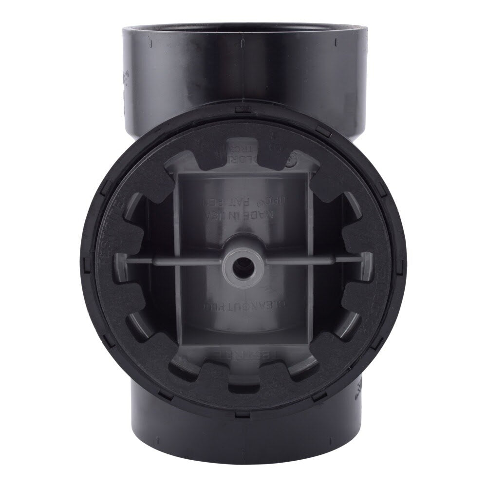 HoldRite TRABS3A 3 in TestRite ABS DWV Test Cleanout Tee with Spanner Ring and Plug - 3