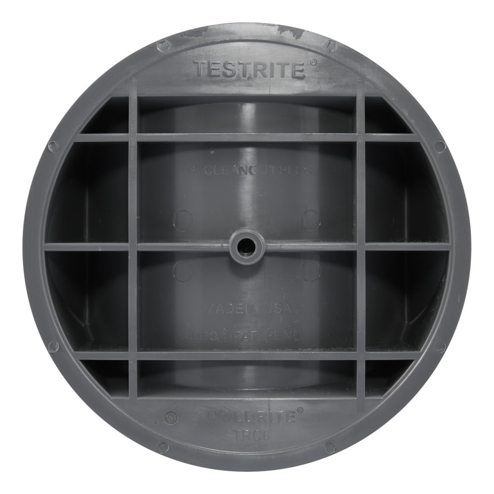 HoldRite TRC6 6 in TestRite Cleanout Plug for DWV Test and Cleanout Tees - 3