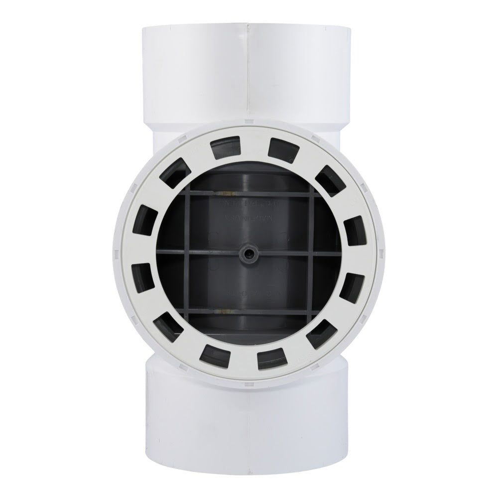 HoldRite TRPVC6A 6 in. TestRite PVC DWV Test Cleanout Tee with Spanner Ring and Plug
