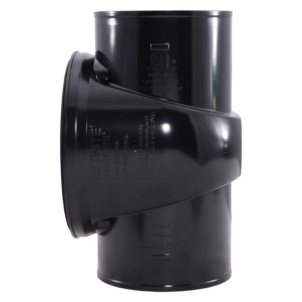 HoldRite TRPVCNH6A 6 in. PVC No-Hub DWV Test Cleanout Tee with Plug - 3