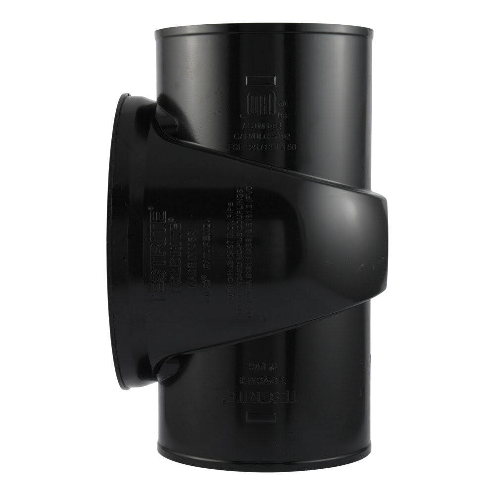HoldRite TRPVCNH6 6 in PVC No Hub DWV Test Cleanout Tee Only - 3