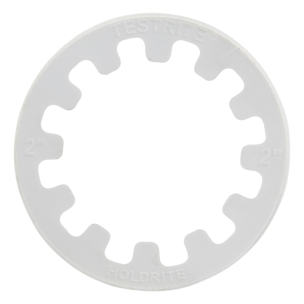HoldRite TRSPVC2 2 in White PVC Spanner Ring for TestRite DWV Test Cleanout Tees - 3