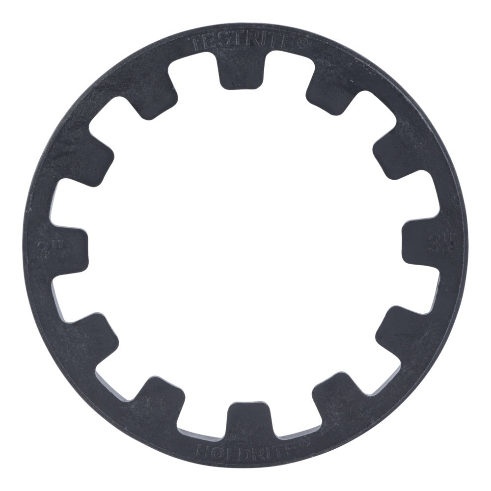 HoldRite TRSPVCNH3 3 in Black PVC No-Hub Spanner Ring for TestRite Test Cleanout Tee - 2