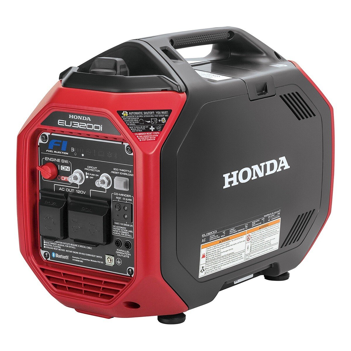 Honda EU3200IAC 3200W 120V Inverter Generator with CO-MINDER 22.5 x 12.0 x 17.8" - 3