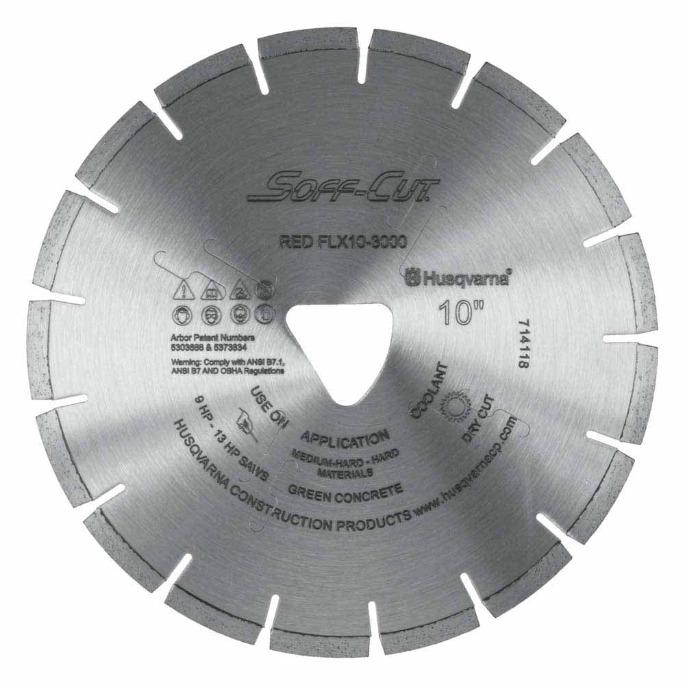 Husqvarna FLX14-3000 Blade/Skid Plate - High Performance Diamond Blade for Concrete Cutting