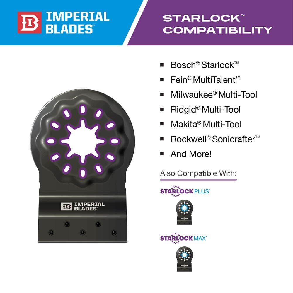 Imperial Blades IBSL330-3 1-1/8" Multi-Material Metal/Wood Blade, 3 Pcs - 2