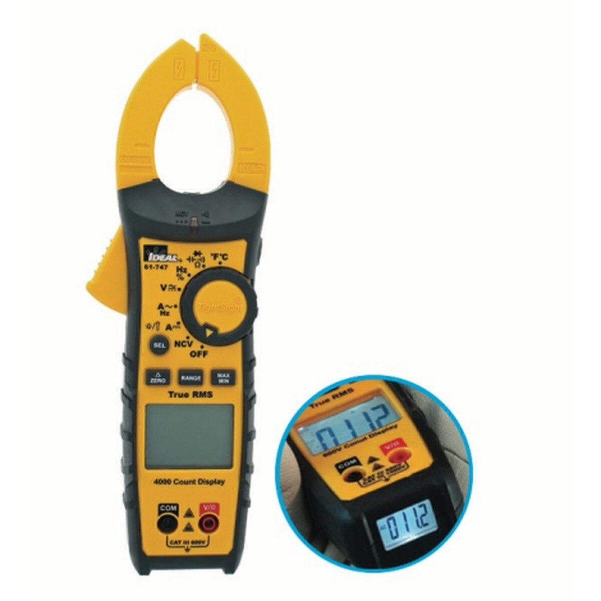 Ideal 61-747 400A AC/DC TRMS TightSight Clamp Meter - 2