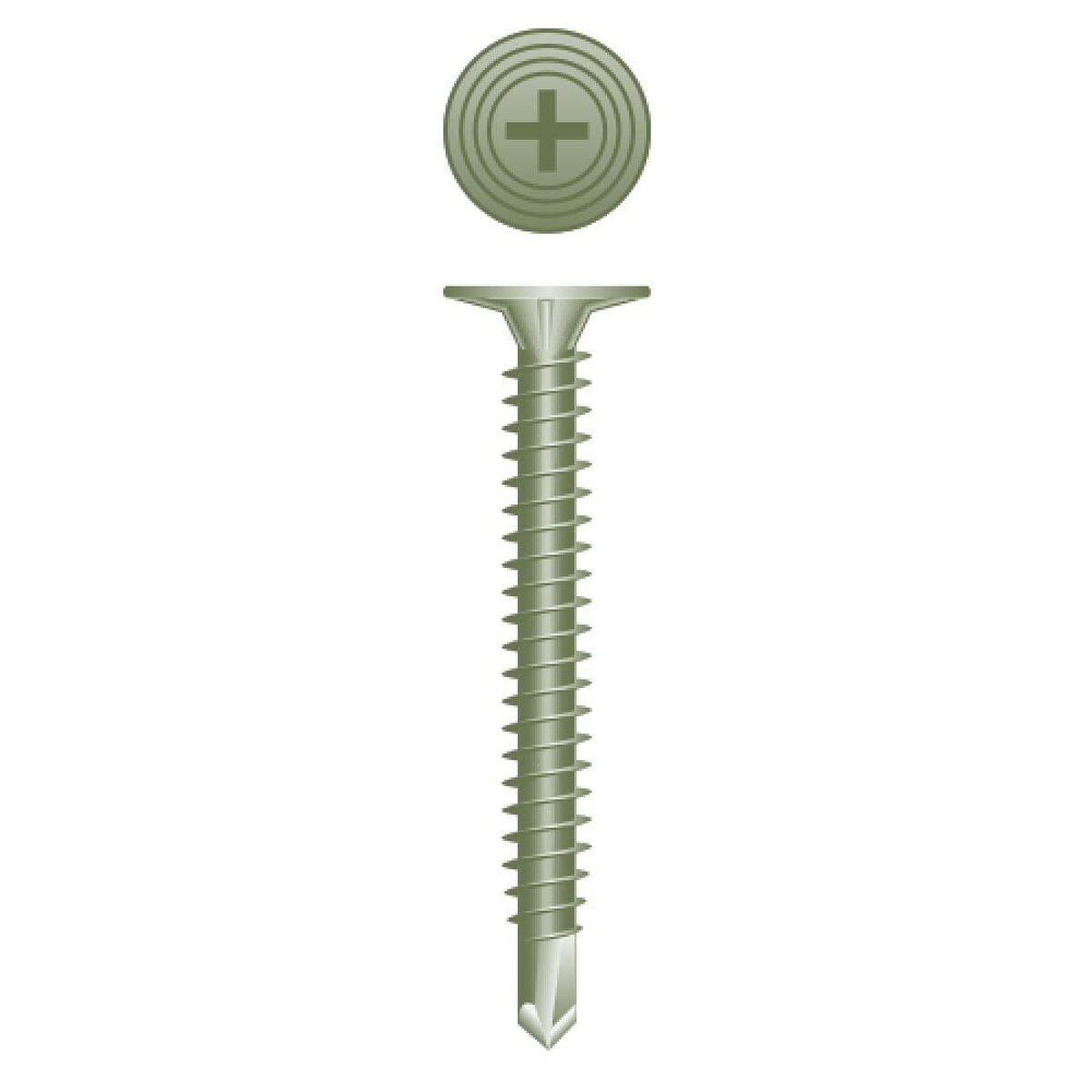 InterCorp CB815 8-18 x 1-5/8" Phillips Flat Head Self-Drilling Screws (4M Box)