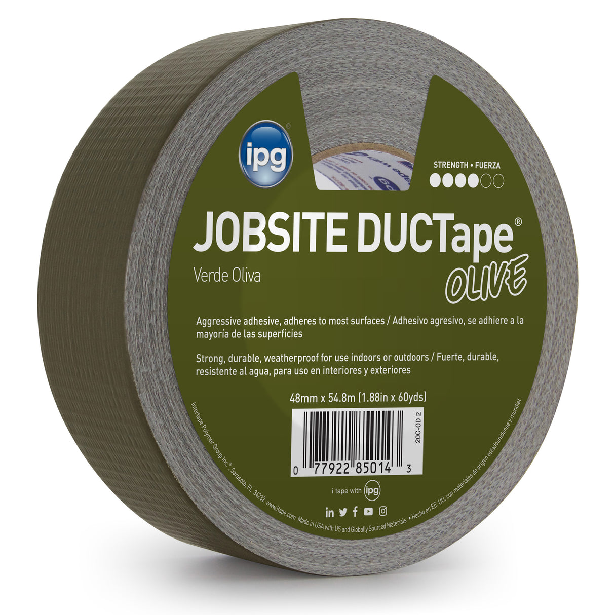 Intertape 20C-OD 2 AC20 Colors 9 Mil Utility Duct Tape - ODR 48MM X 54.8M IPG-IPG 24
