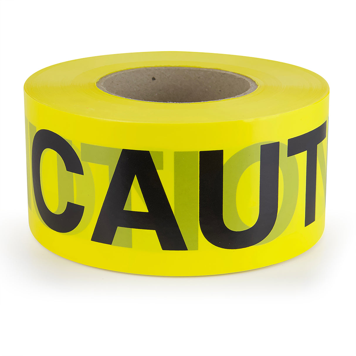 Intertape 600CC 1000 BARRICADE 2 mil Printed PE Ribbon - Yellow 3" X 1000' PLAN-PLAN 8