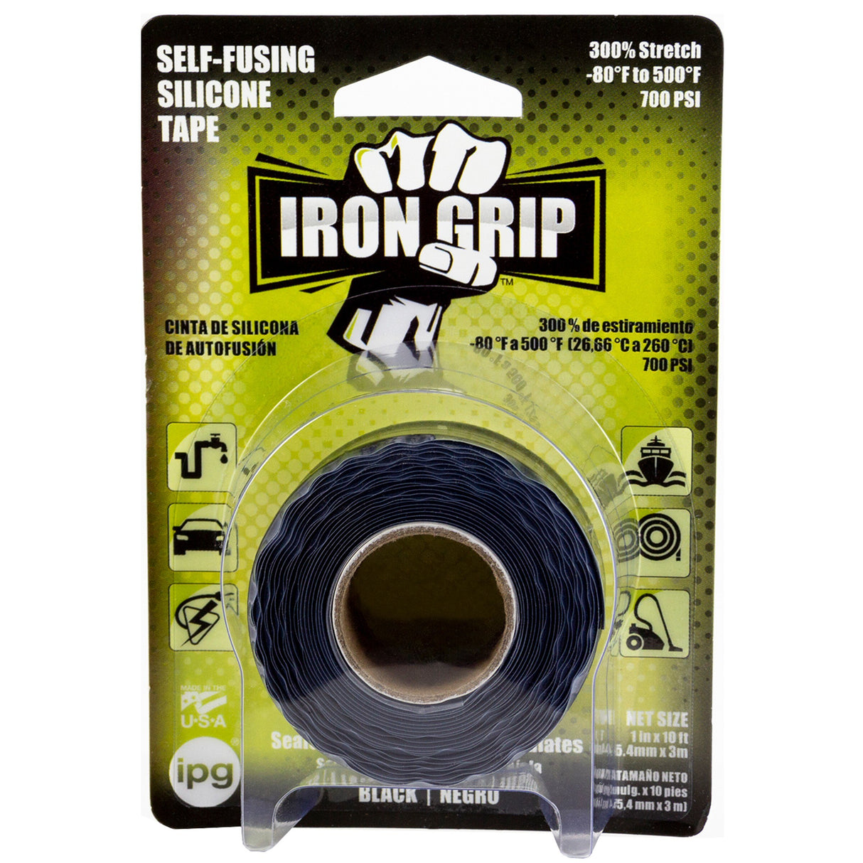 Intertape 99694 SILICONE TAPE Silicone Backed Self-Fusing Repair Tape - Black 1" X 10' PLN-PLN 6