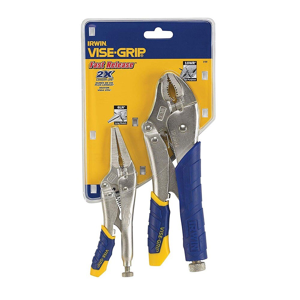Irwin 77T 2 Piece Fast Release Locking Pliers (6LN and 10WR) - 6