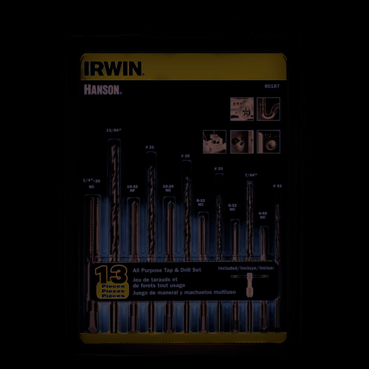 Irwin 80187 13 piece All-Purpose Tap and Drill Bit Set - 2