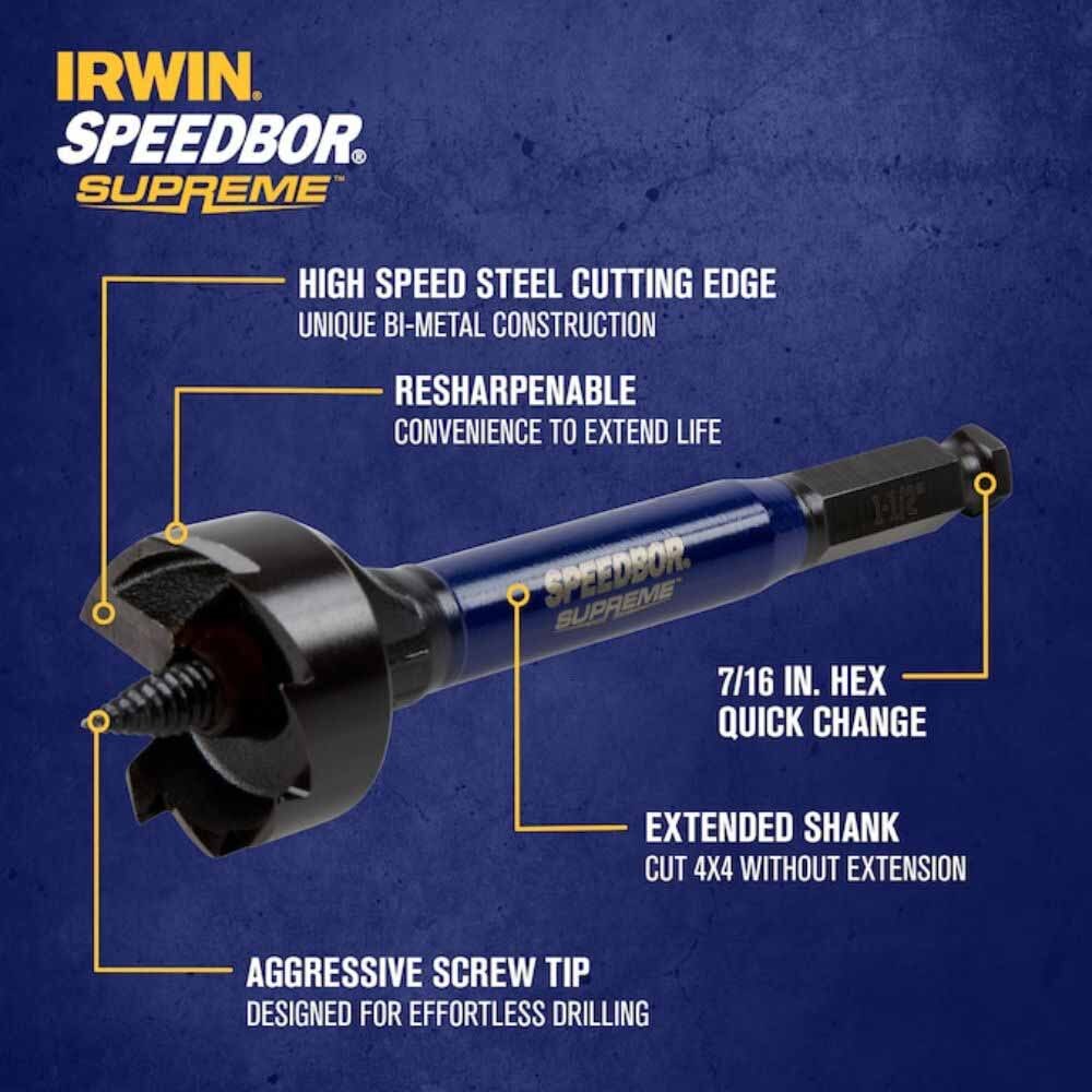 Irwin IWAX2005 SP 1-3/4-In Self-Feed Bit - 2