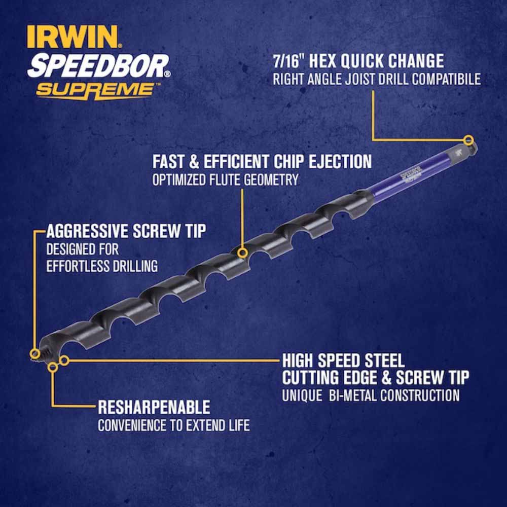Irwin IWAX3008 3/4-In X 18-In Auger Bit - 2