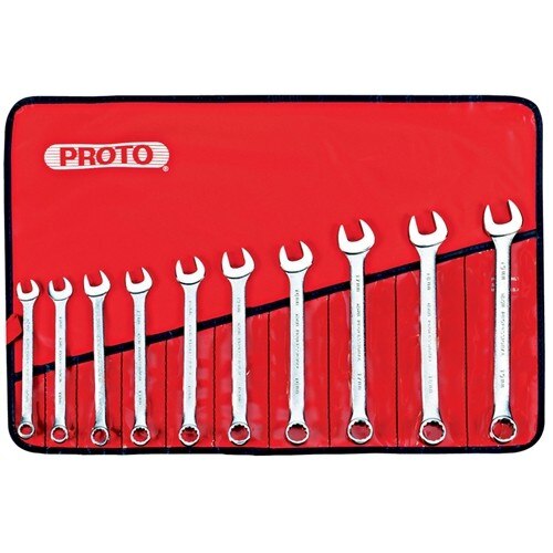 Proto J1200K-MASD 10 Pc. Metric Combination ASD Wrench Set - 12 Point