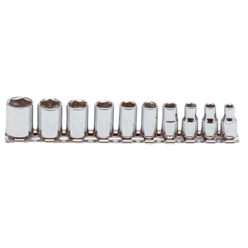 Proto J47106 1/4" Drive 10 Piece Socket Set - 6 Point