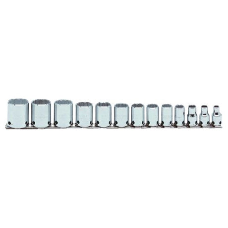 Proto J52124-TT Tether-Ready 3/8" Drive 13 Piece Socket Set - 12 Point