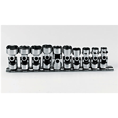 Proto J52201 3/8 Drive 10 Pc. Metric Universal Socket Set - 6 Point