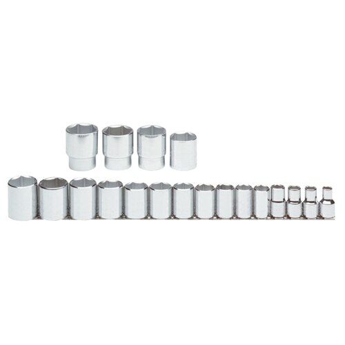 Proto J54109 1/2" Drive 19 Piece Socket Set - 6 Point