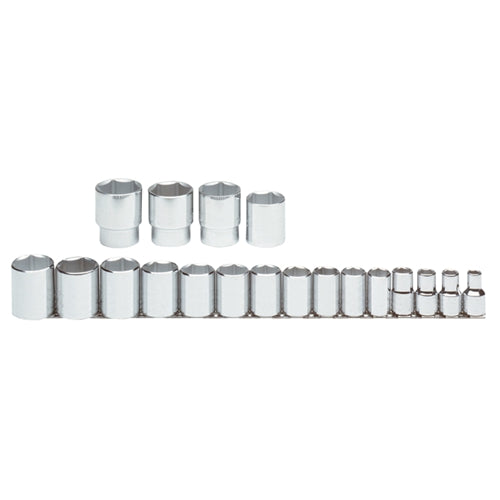 Proto J54109 1/2" Drive 19 Piece Socket Set - 6 Point