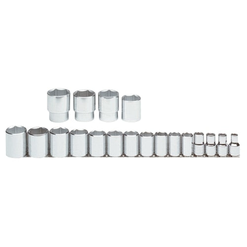 Proto J54109 1/2" Drive 19 Piece Socket Set - 6 Point