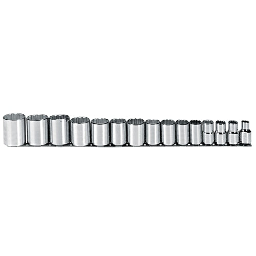 Proto J54114 1/2" Drive 15 Piece Socket Set - 12 Point
