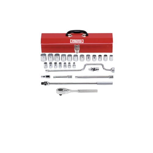 Proto J54124 1/2" Drive 26 Piece Socket Set - 12 Point