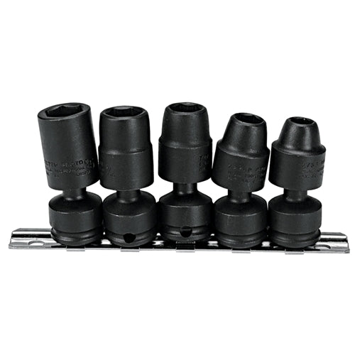 Proto J72142 3/8" DRIVE 5 PIECE UNIVERSAL IMPACT SOCKET SET - 6 POINT