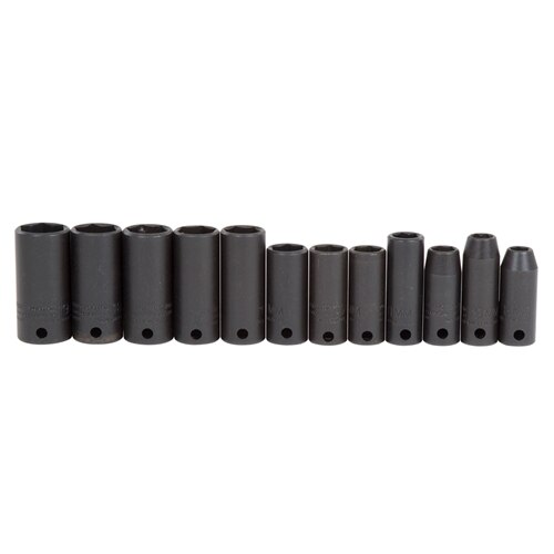 Proto J72217 3/8" DRIVE 12 PIECE METRIC DEEP IMPACT SOCKET SET - 6 POINT
