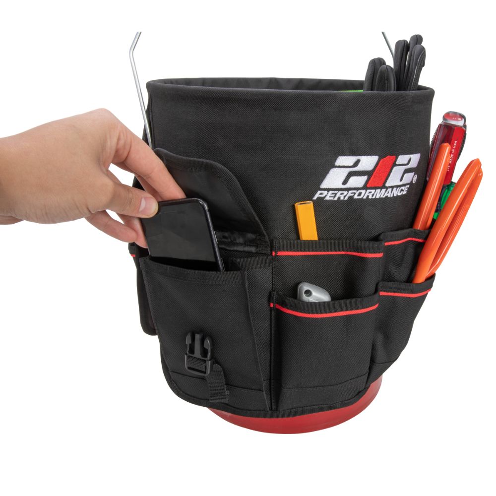 212 Performance BKO29-05 29-Pocket 5-Gallon Bucket Tool Organizer Black;Green;Red - 6