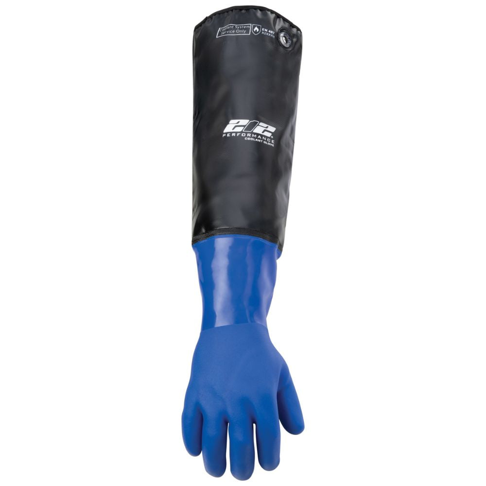 212 Performance BSHRC-03-012 Heat and Liquid Resistant Elbow Length Protective Gloves, 2X-Large Blue;Black - 2