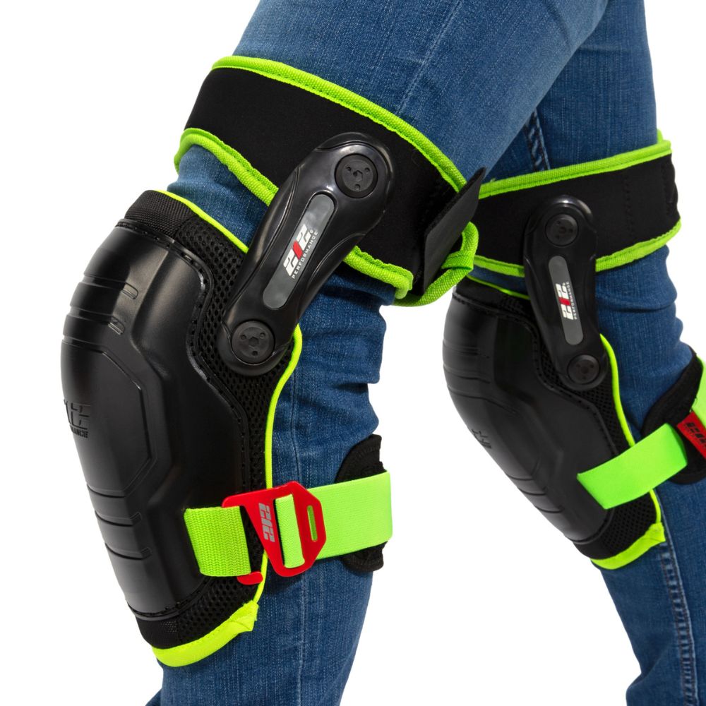 212 Performance GTSKP-88 Breathable Mesh Gel Core Foam Knee Pads Upper Thigh Support Green - 4