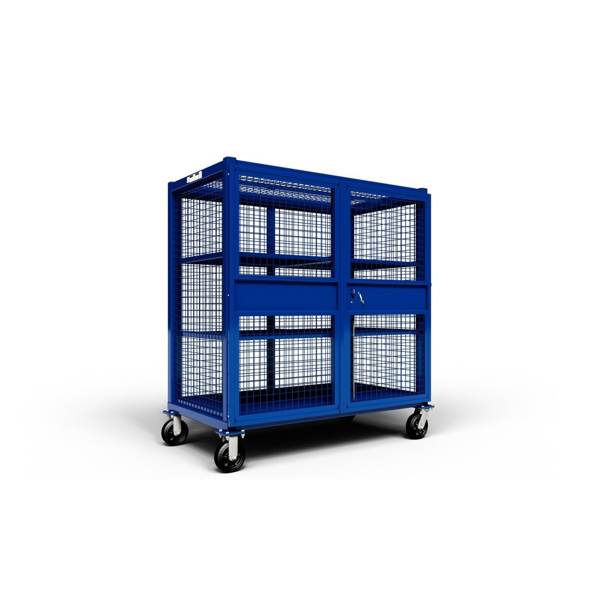 Jackson 5400 Wire Cage Cart with Casters 60.5" x 54" x 31" 1500 lb Capacity - 3