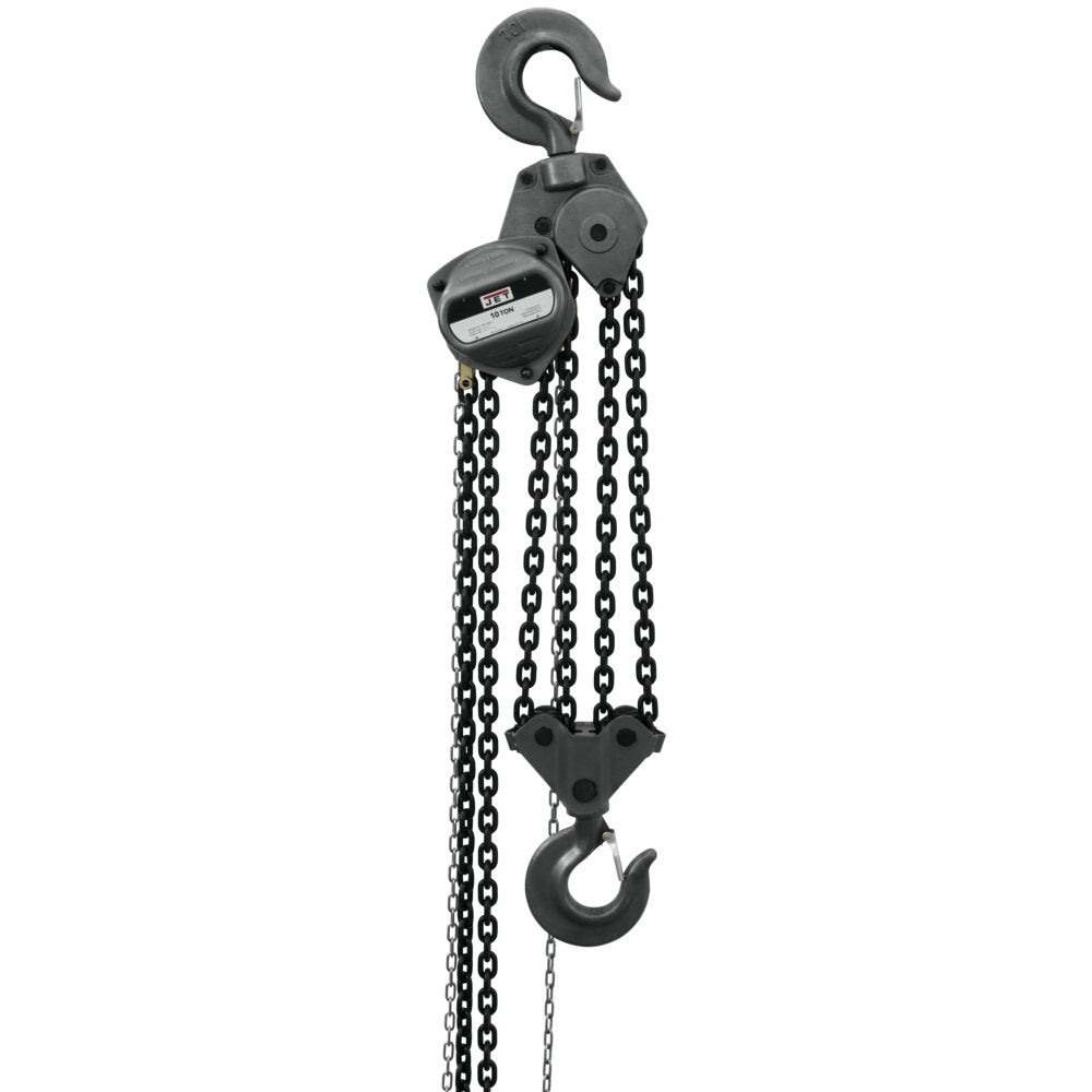 Jet JT9-101960 S90-1000-10, 10-Ton Hand Chain Hoist With 10' Lift