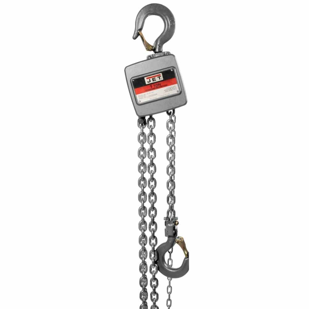 Jet JT9-133110 AL100-100-10 1 Ton Hand Chain Hoist with 10' of Lift